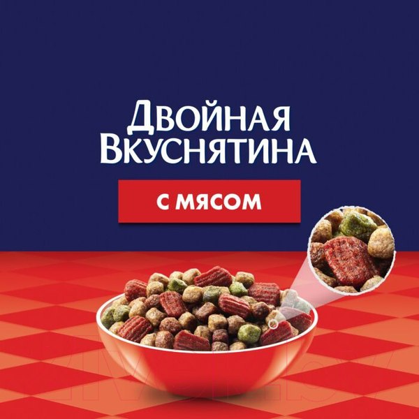 Изображение товара Сухой корм для кошек Felix Двойная вкуснятина с мясом (1.3кг)