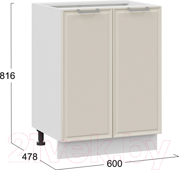 Изображение товара Шкаф-стол кухонный ТриЯ Белладжио 1Н6 (белый/софт панакота)