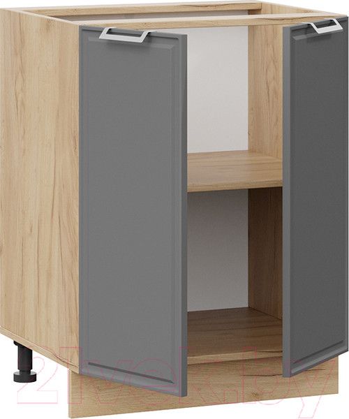 Изображение товара Шкаф-стол кухонный ТриЯ Белладжио 1Н6 (дуб крафт золотой/софт графит)