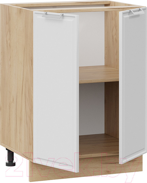 Изображение товара Шкаф-стол кухонный ТриЯ Белладжио 1Н6 (дуб крафт золотой/фон белый)