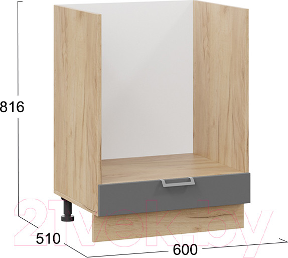 Изображение товара Шкаф под духовку ТриЯ Белладжио 1Н6Б (дуб крафт золотой/софт графит)