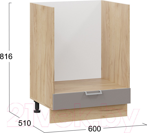 Изображение товара Шкаф под духовку ТриЯ Белладжио 1Н6Б (дуб крафт золотой/софт капучино)