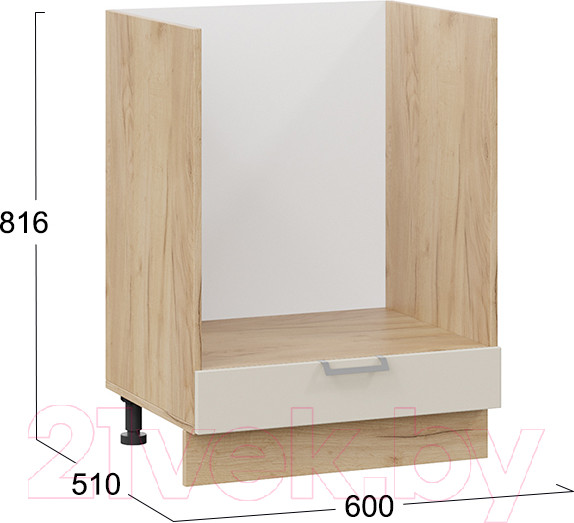 Изображение товара Шкаф под духовку ТриЯ Белладжио 1Н6Б (дуб крафт золотой/софт панакота)