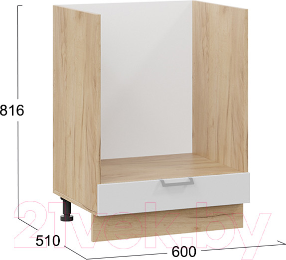 Изображение товара Шкаф под духовку ТриЯ Белладжио 1Н6Б (дуб крафт золотой/фон белый)