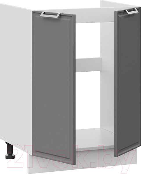 Изображение товара Шкаф под мойку ТриЯ Белладжио 1Н6М (белый/софт графит)