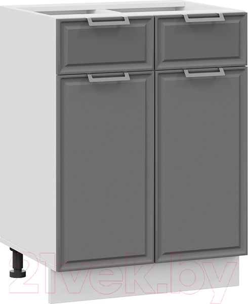 Изображение товара Шкаф-стол кухонный ТриЯ Белладжио 1Н6Я1 (белый/софт графит)