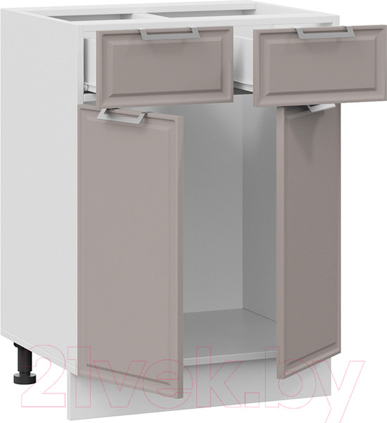 Изображение товара Шкаф-стол кухонный ТриЯ Белладжио 1Н6Я1 (белый/софт капучино)