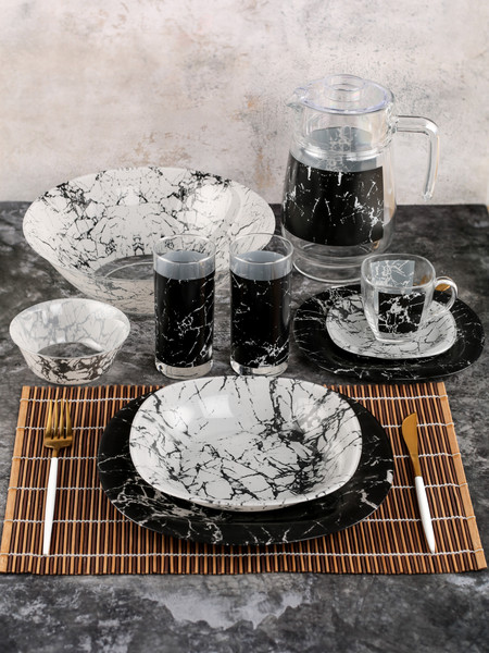 Изображение товара Набор столовой посуды Luminarc Carine Marble Black / V2709