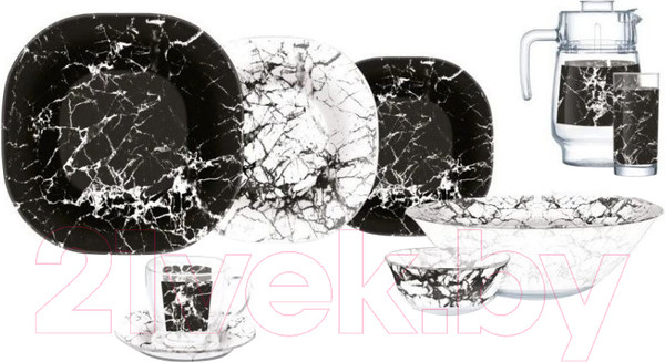 Изображение товара Набор столовой посуды Luminarc Carine Marble Black / V2709