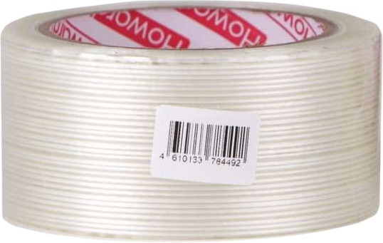 Изображение товара Скотч армированный Howard Упаковочный усиленный продольными стеклянными нитями (50ммx50м)