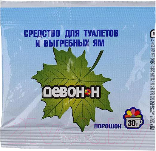 Изображение товара Биоактиватор Девон Порошок для выгребных ям, септиков и биотуалетов (30г)