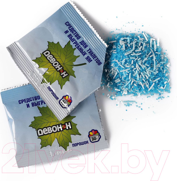 Изображение товара Биоактиватор Девон Порошок для выгребных ям, септиков и биотуалетов (30г)