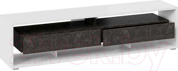 Изображение товара Тумба ТриЯ Монтана TV-2 (белый/ателье темный глянец)