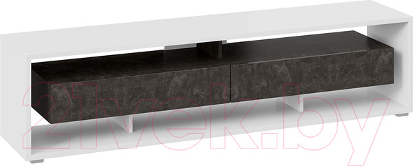 Изображение товара Тумба ТриЯ Монтана TV-2 (белый/ателье темный глянец)