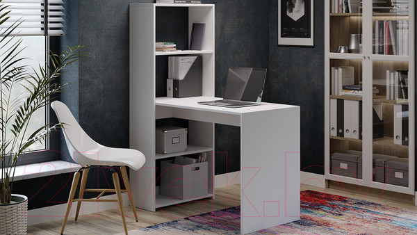 Изображение товара Письменный стол ТриЯ Тип 12 (белый ясень)