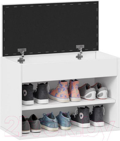 Изображение товара Тумба в прихожую ТриЯ Лайт для обуви тип 1 (белый глянец)