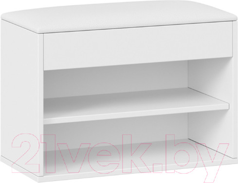 Изображение товара Тумба в прихожую ТриЯ Лайт для обуви тип 1 (белый глянец)