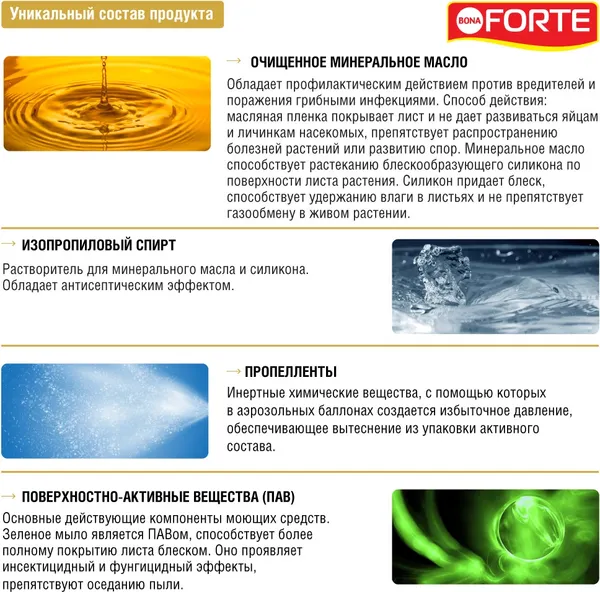 Изображение товара Средство защиты растений Bona Forte Блеск листьев BF33010021 (500мл)