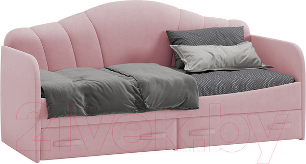 Изображение товара Кровать-тахта ТриЯ Сабрина 900 ТД-307.12.02 (велюр пудровый)