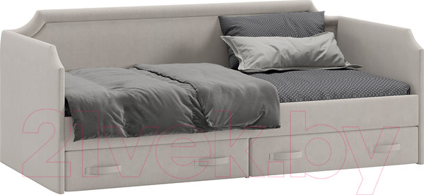 Изображение товара Кровать-тахта ТриЯ Кантри ТД-308.12.02 тип 1 90x200 (велюр мокко светлый)