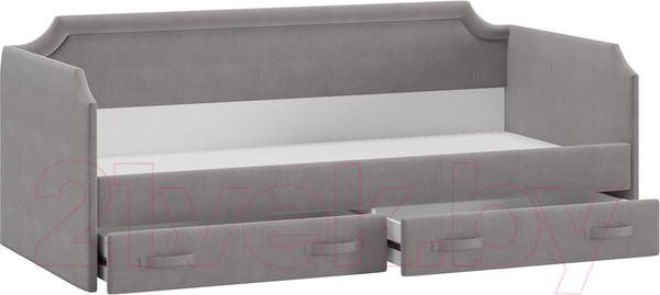 Изображение товара Кровать-тахта ТриЯ Кантри ТД-308.12.02 тип 1 90x200 (велюр светло-серый)