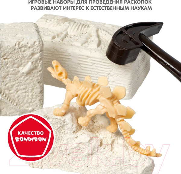 Изображение товара Набор для опытов Bondibon Исторические раскопки. Науки с Буки. Динозавры 3 в 1 / ВВ5647