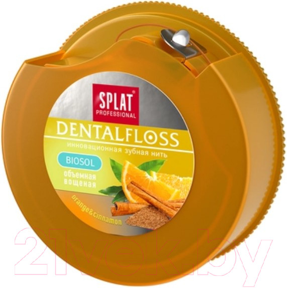 Изображение товара Зубная нить Splat Professional DentalFloss Объемная с ароматом апельсина и корицы (40м)