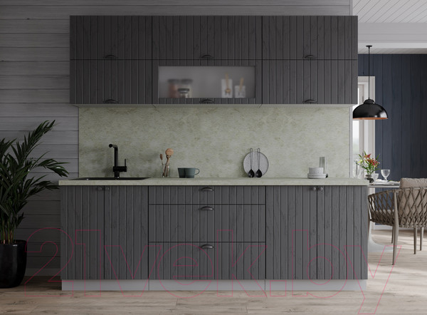 Изображение товара Кухонный гарнитур Интерлиния Берес 2.1Б (дуб серый/опал светлый)