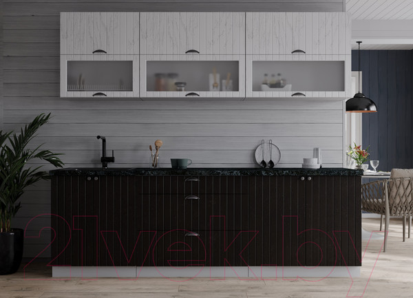 Изображение товара Кухонный гарнитур Интерлиния Берес 2.2Б (дуб полярный/дуб английский/кастилло темный)