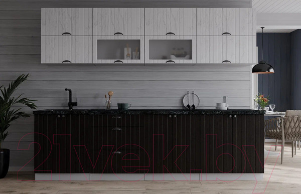 Изображение товара Кухонный гарнитур Интерлиния Берес 2.5Б (дуб полярный/дуб английский/кастилло темный)