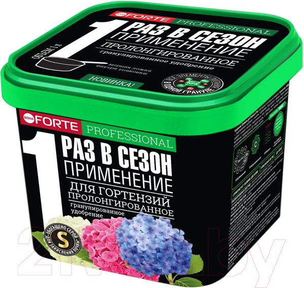 Изображение товара Удобрение Bona Forte Гранулы пролонгир. для гортензий с биодост. кремн. / BF23020091 (1л)