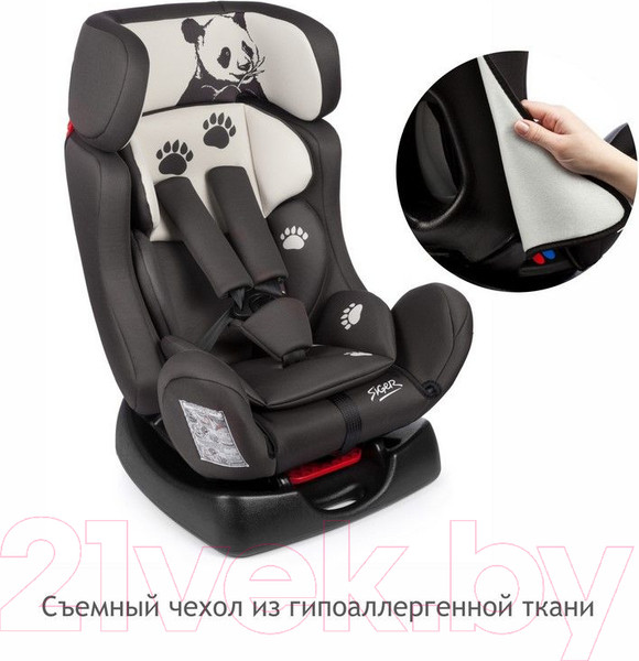 Изображение товара Автокресло Siger Диона Animals Панда (серый/бежевый)