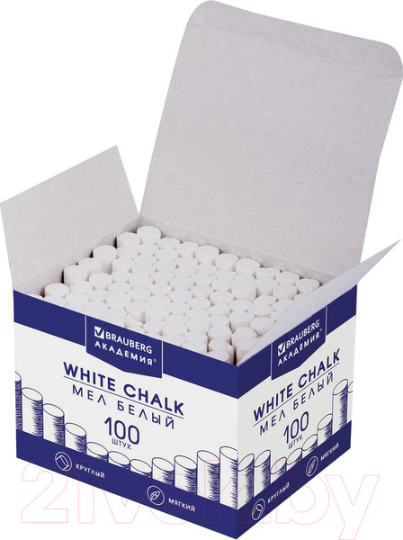 Изображение товара Набор мела канцелярского Brauberg Академия / 271146 (100шт)