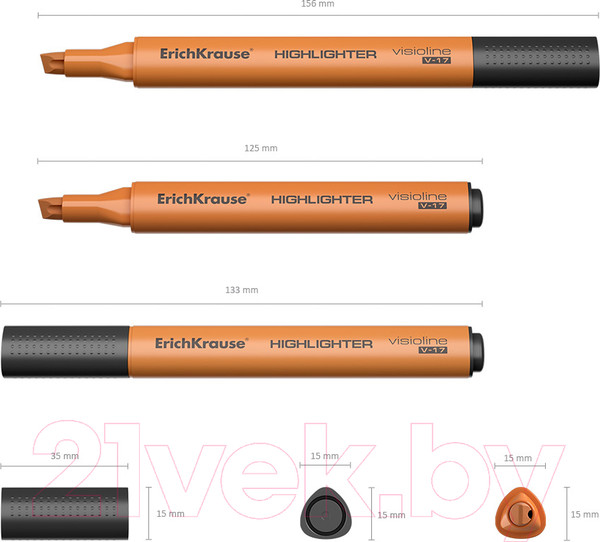 Изображение товара Набор маркеров Erich Krause Visioline V-17 / 56704 (4шт)