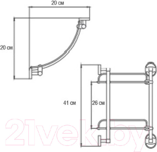 Изображение товара Полка для ванной Ekko E1907-2