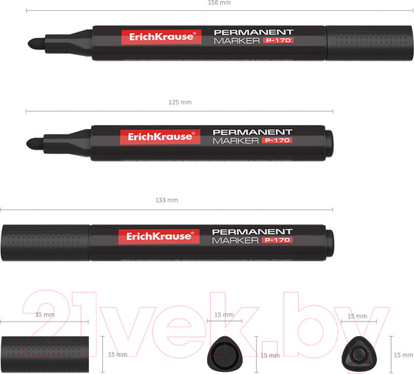 Изображение товара Набор маркеров Erich Krause P-170 / 11797 (4шт)