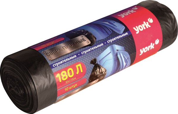 Изображение товара Пакеты для мусора York 180л (10шт)