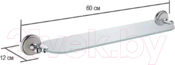 Изображение товара Полка для ванной Ekko E3107 (хром/серый)