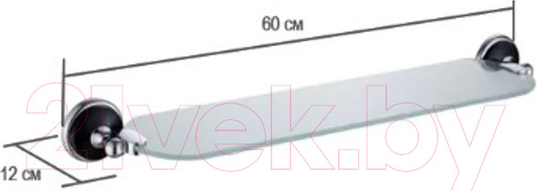 Изображение товара Полка для ванной Ekko E3207 (хром/черный)