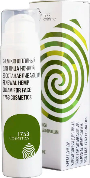 Изображение товара Крем для лица 1753 Cosmetics Renewal Hemp Cream Конопляный ночной восстанавливающий (50мл)