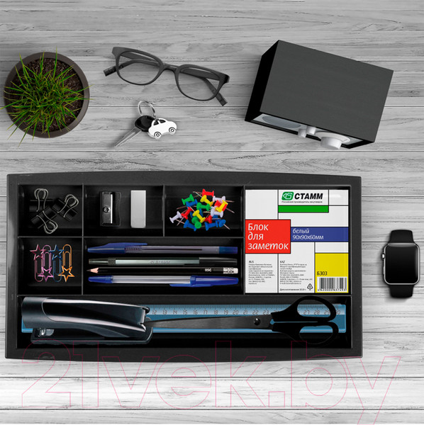 Изображение товара Органайзер настольный Стамм Field / ОР700 (черный)