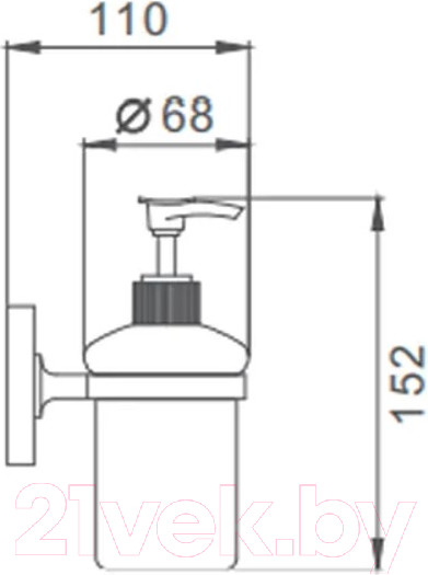Изображение товара Дозатор для жидкого мыла Ekko E3127 (хром/серый)