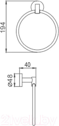 Изображение товара Держатель для полотенца Ekko E1704
