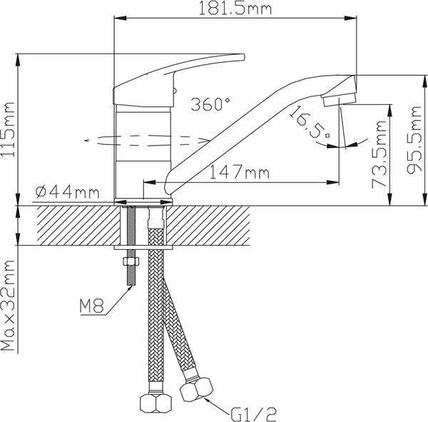 Изображение товара Смеситель Cronwil CB042-45