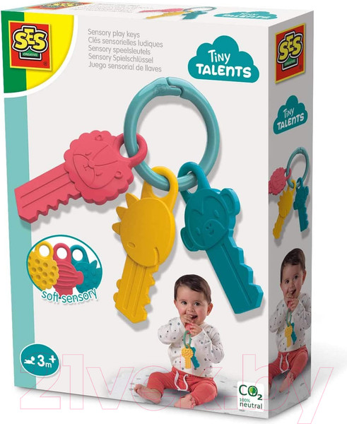 Изображение товара Набор прорезывателей для зубов SES Creative Tiny Talents Брелок-прорезыватель / 13115