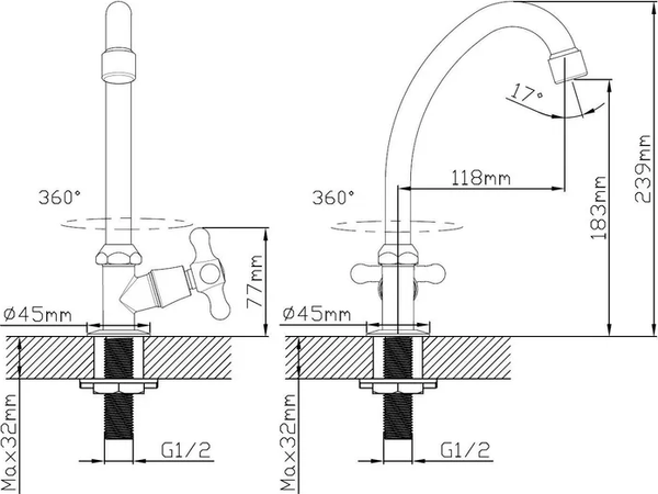 Изображение товара Кран на одну воду Cronwil CD340-41