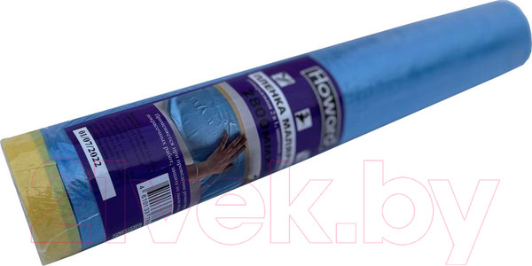 Изображение товара Пленка строительная Howard С малярной клейкой лентой Masking Film / Blue Film (7мкм, 2.8x20м, 56м2)