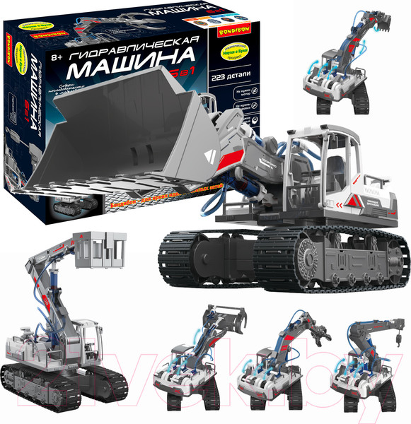 Изображение товара Конструктор управляемый Bondibon Гидравлическая машина 6 в 1 / ВВ5695