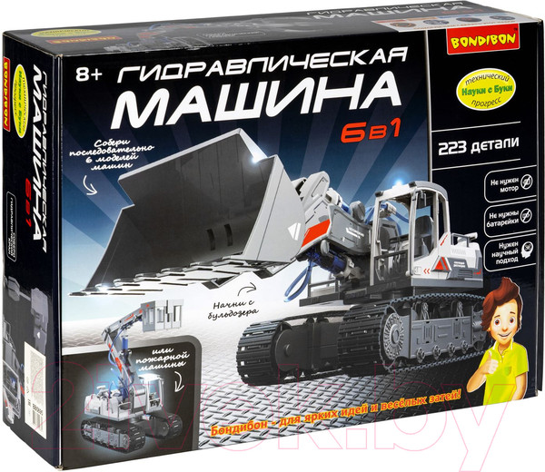 Изображение товара Конструктор управляемый Bondibon Гидравлическая машина 6 в 1 / ВВ5695