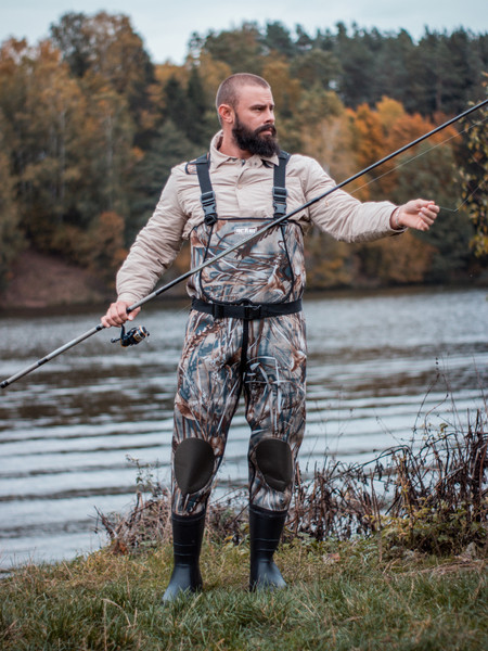 Изображение товара Вейдерсы для охоты и рыбалки FortMen Неопрен ЭВА 34 Камо камыш / 34(СЕ)1500НПР (р-р 45, 56-58)